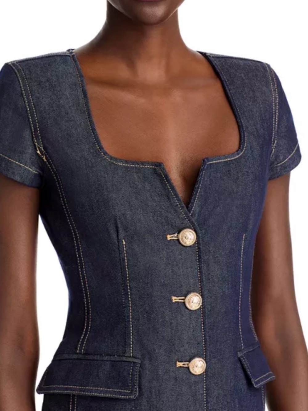 Generation Love Brunella Sheen Denim Mini Dress NWT